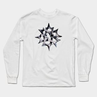 Star on Black / Swiss Artwork Photography Long Sleeve T-Shirt